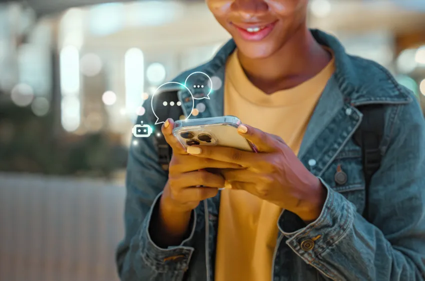 A child exploring AI technology
